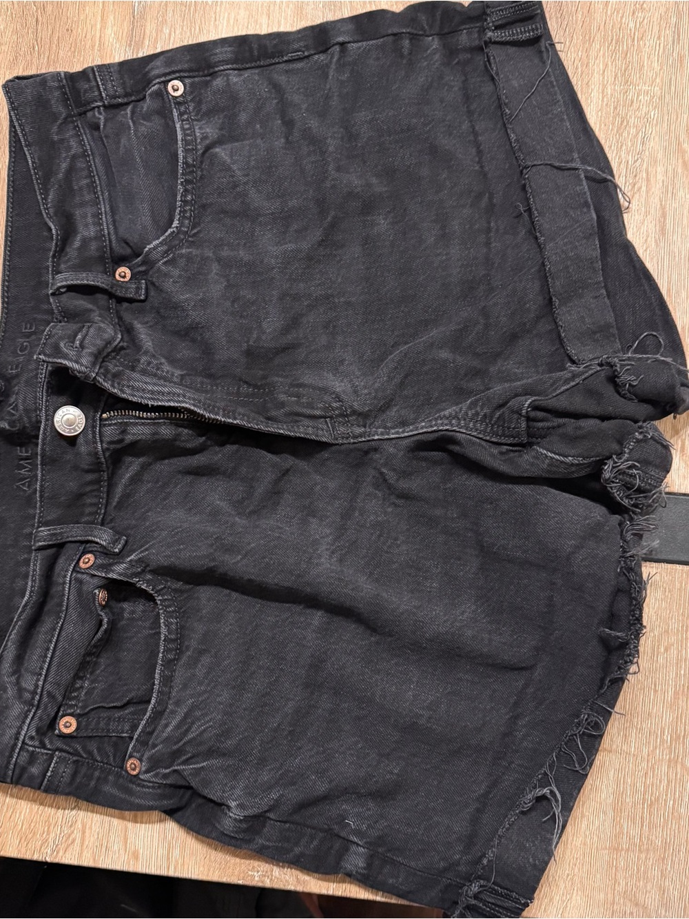 American Eagle Outfitters Black Denim Jean Shorts
